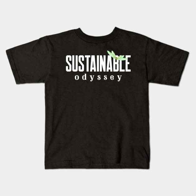 Sustainable Odyssey for the Sustainable Traveler! Kids T-Shirt by Moxi On The Beam